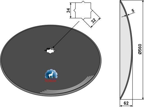 Plain disc Ø560x5