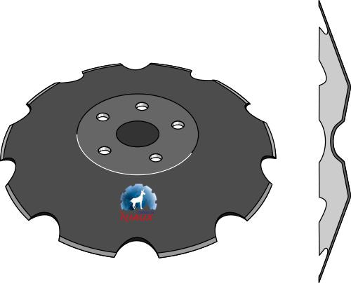 Notched disc Ø510x5