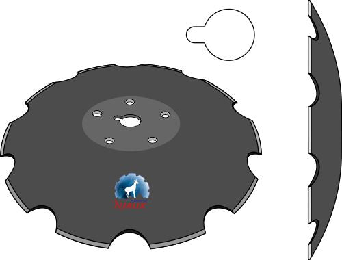 Notched disc - Ø550x5
