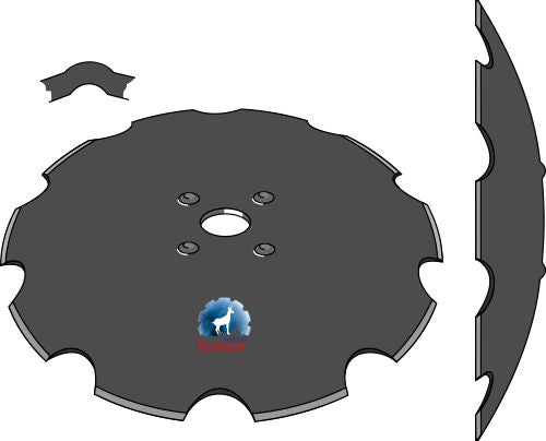 Notched disc Ø910x12