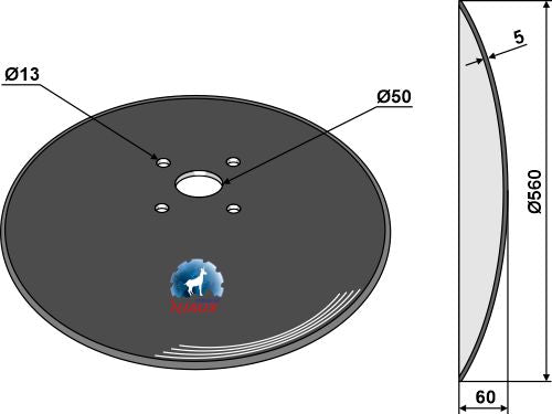 Plain disc - Ø560x5