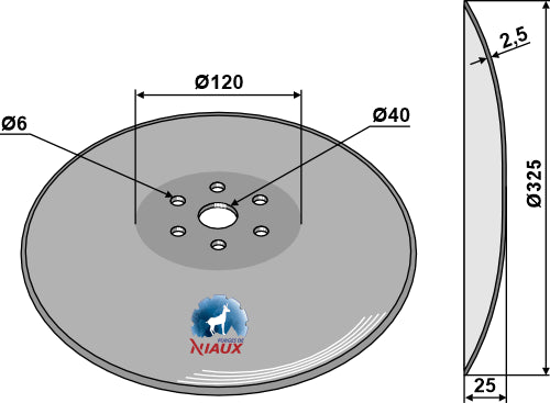 Tracer disc Ø325x2,5