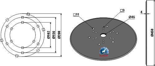Hop disc Ø450x4