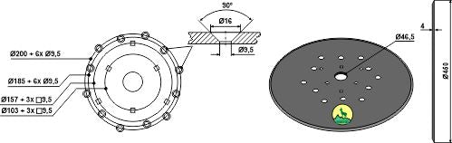Hop disc Ø450x4