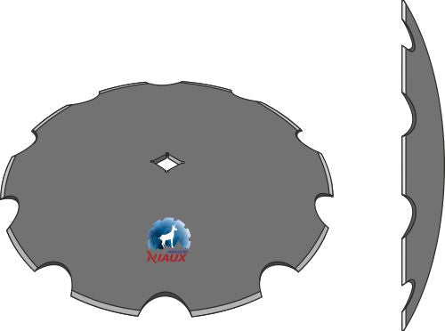 Notched disc Ø710x7