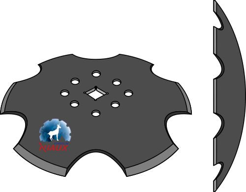 Notched disc Ø300x3