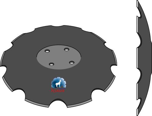 Notched disc - Ø570x5 m.