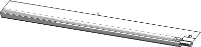 Square shaft 28x28 - 2700 - M24x2