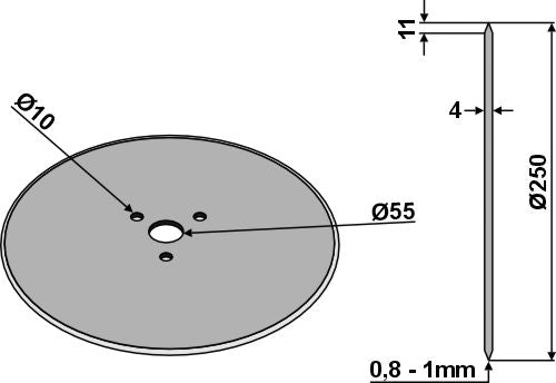 Coulter Ø250x4