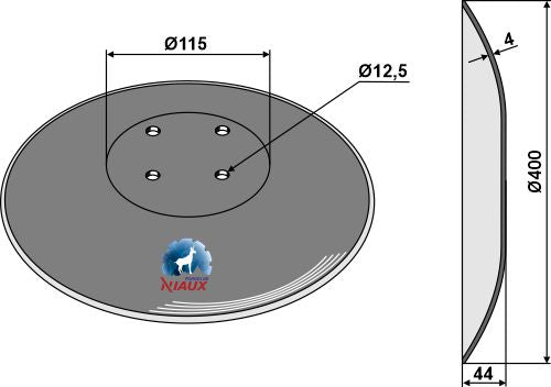 Plain disc Ø400x4