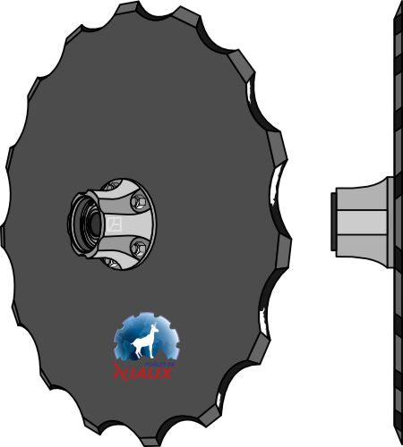 Seed drill disc Ø350x4 - compl. without cap piece of the bearing