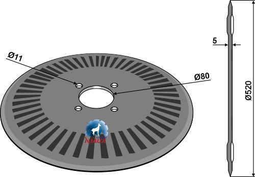 Disc for plow Ø520x5