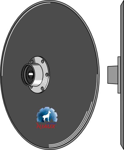 Seed drill disc Ø420x4  - compl. without cap piece of the bearing