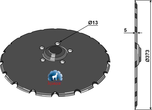 Seed drill disc Ø373x5