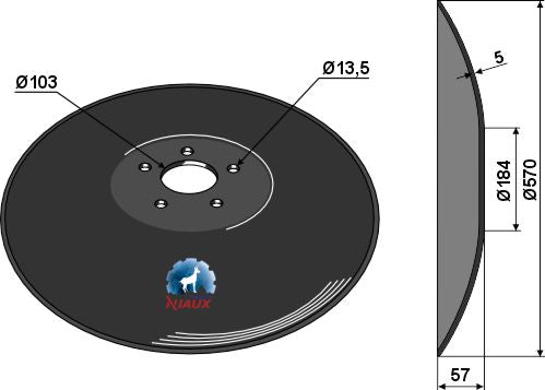 Plain disc Ø570x5
