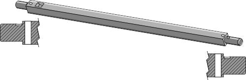 Square shaft 40x40 - 1740mm