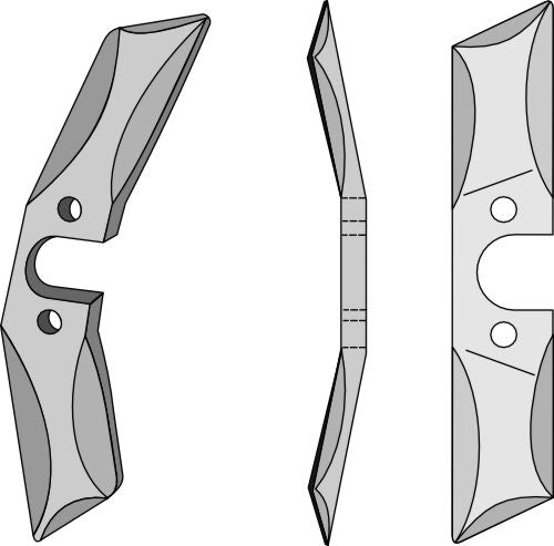 Rotary tiller blade - left
