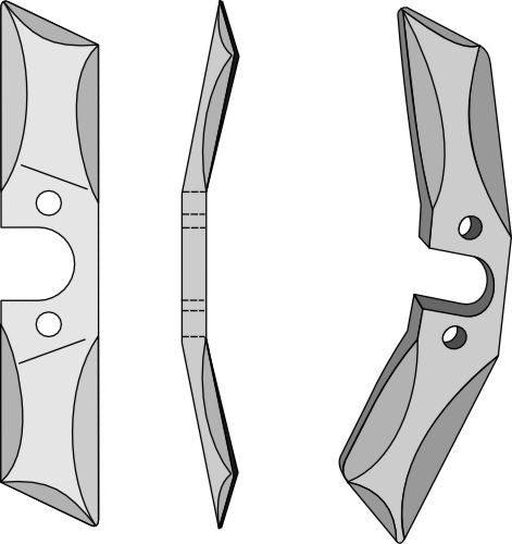 Rotary tiller blade - right