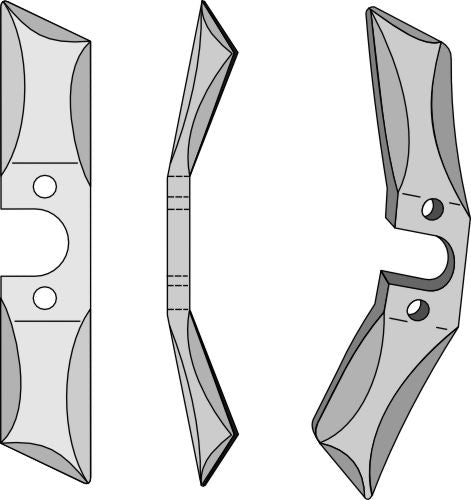 Roll harrow blade - right