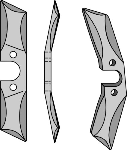 Rotary harrow-blade straight from boron steel, right