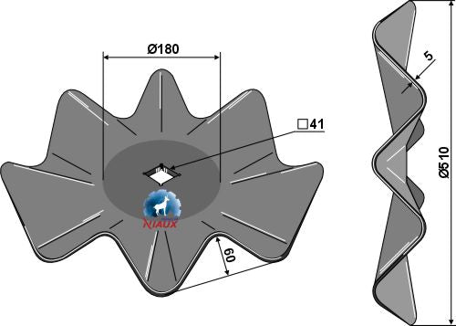 Wavy disc Ø510x5
