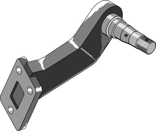 Bearing flange with axle - right model