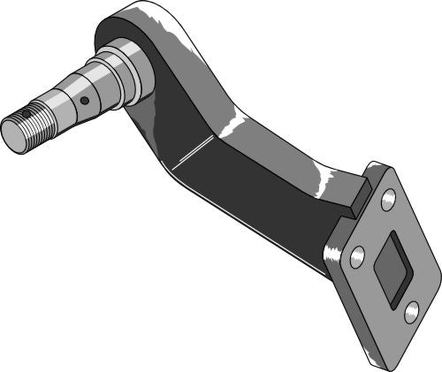 Bearing flange with axle - left model
