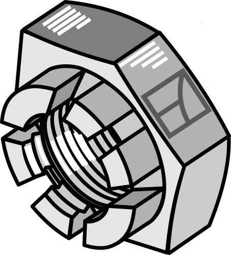 Hexagon castle nut - M27x1,5