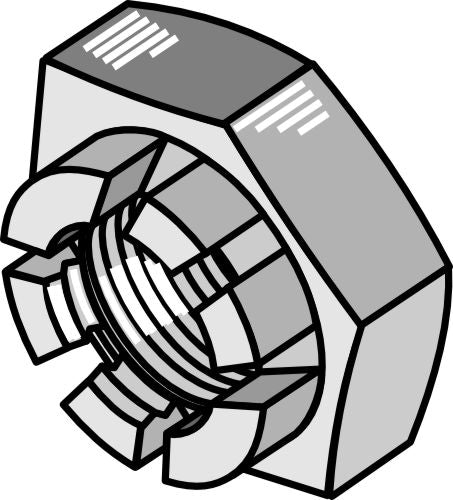 Hexagon castle nut - M27x1,5