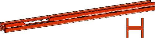 U-shaped rail for schrapers two set - welded