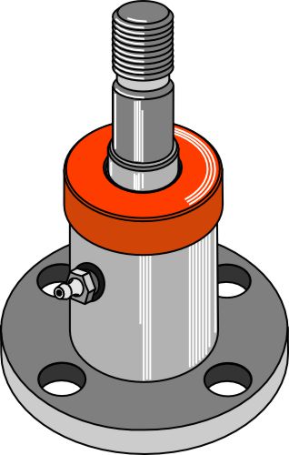 Disc-hub with shaft Ø25 and with thread M20