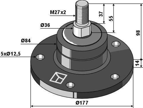 Bearing with thread M27x2
