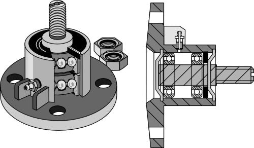 Disc-hub with convex bearing surface