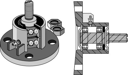 Disc-hub with concave bearing surface