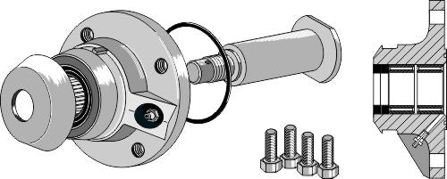 Bearing compl. without cap piece of the bearing - left