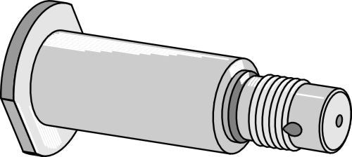 Shaft with thread M30x3,5 - left