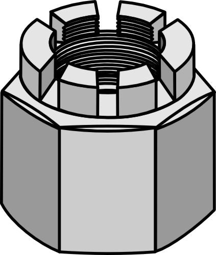 Hexagon castle nut  M24x2