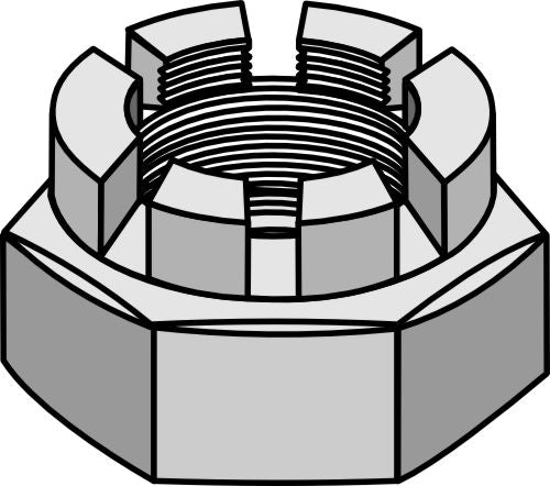 Hexagon castle nut M 30 x 3,5 for 30x30 square shaft