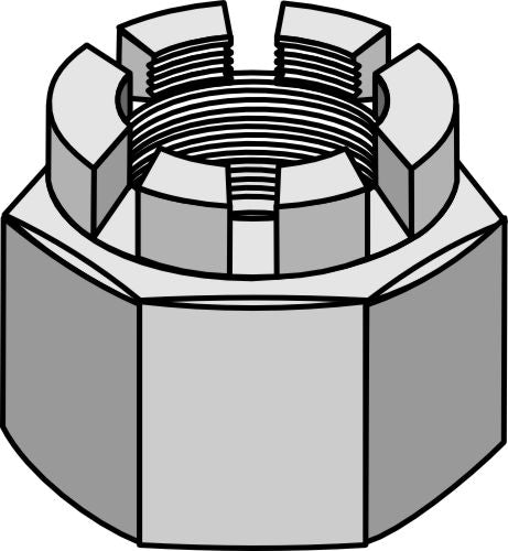 Hexagon castle nut M 30 x 3,5 for 30x30 square shaft