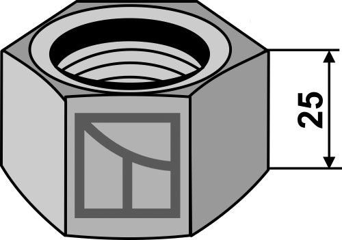Nut M 33 x 2 for 36x36 square shaft