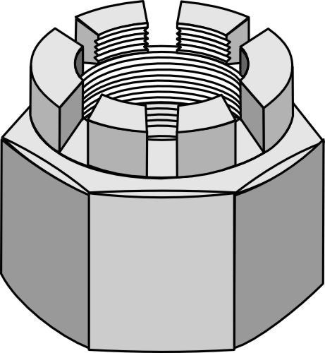 Hexagon castle nut M48x2 for 50x50 square shaft