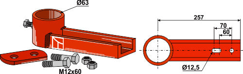 Holding compl. for scraper-bars