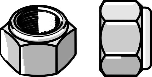 Self-locking hexagon nut - M8
