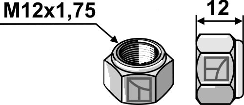 Self-locking hexagon nut - M12