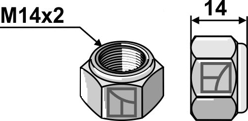 Self-locking hexagon nut - M14