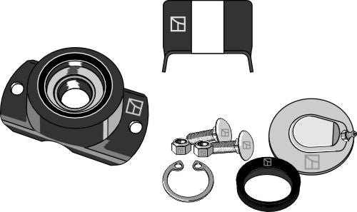 Deep groove ball bearing - compl.