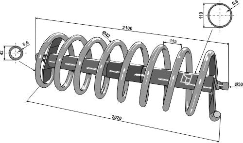 Spiral roller 2100 -  left model
