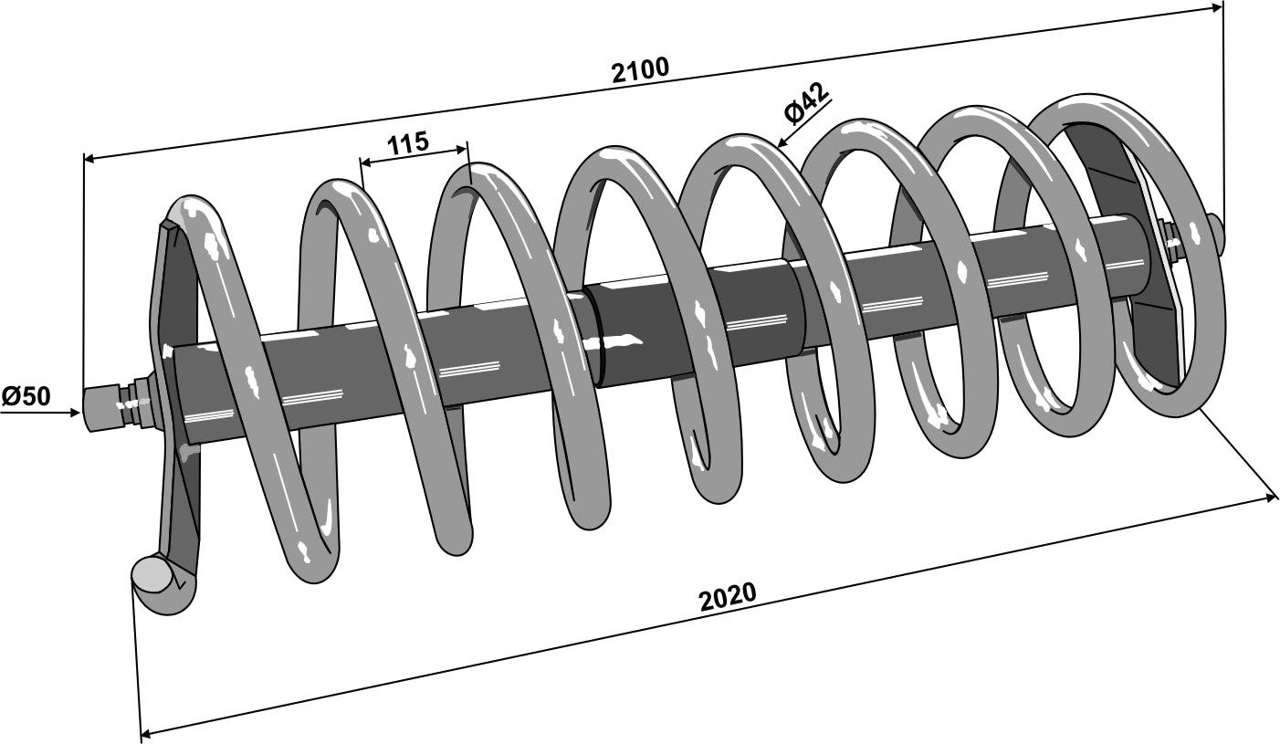 Spiral roller 2100 - right model