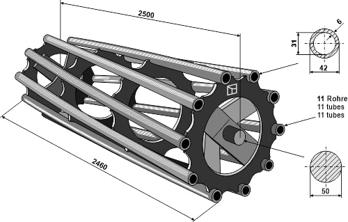 Tubular packer roller 2500