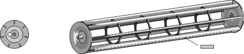 Cage rollers plain bars - 1444mm